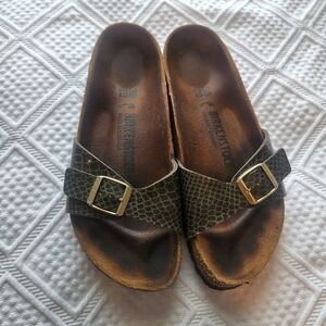 Birkenstock Brown Slide Sandals